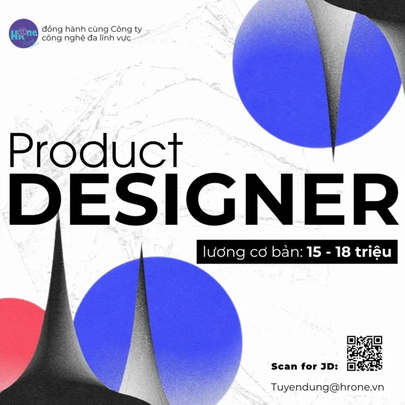 tuyển dụng product designer, 2 tháp màu xanh tròn đỏ