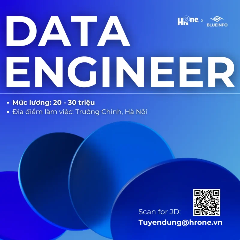 các đĩa mảnh màu xanh, text Data engineer